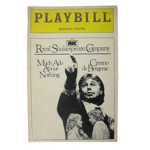 Royal Shakespeare Playbill Opening 1984 Cyrano Much Ado Nothing Cast Signed